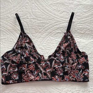 Free People, Floral Print Bralette, L